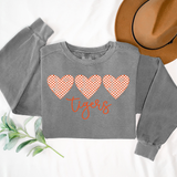 Tigers Checker Heart Trio DTF Print