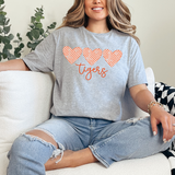Tigers Checker Heart Trio DTF Print