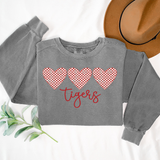 Tigers Checker Heart Trio DTF Print