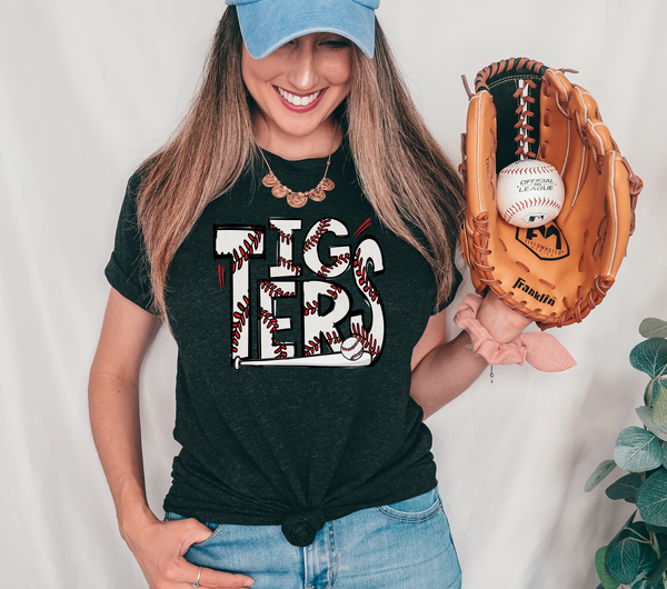 Tigers Baseball Doodle DTF Print