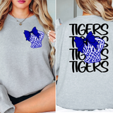 Tigers Basketball Net Bow DTF Print