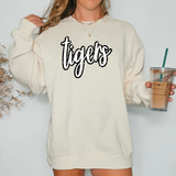 Tigers Crackle Cursive Teams DTF Print