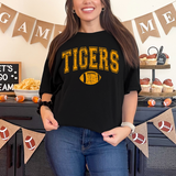 Tigers Football Arch Distressed DTF Print