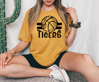Tigers Basketball with Heart DTF Print