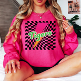 Tigers Checker Leopard Bolt DTF Print