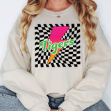 Tigers Checker Leopard Bolt DTF Print