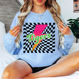 Tigers Checker Leopard Bolt DTF Print