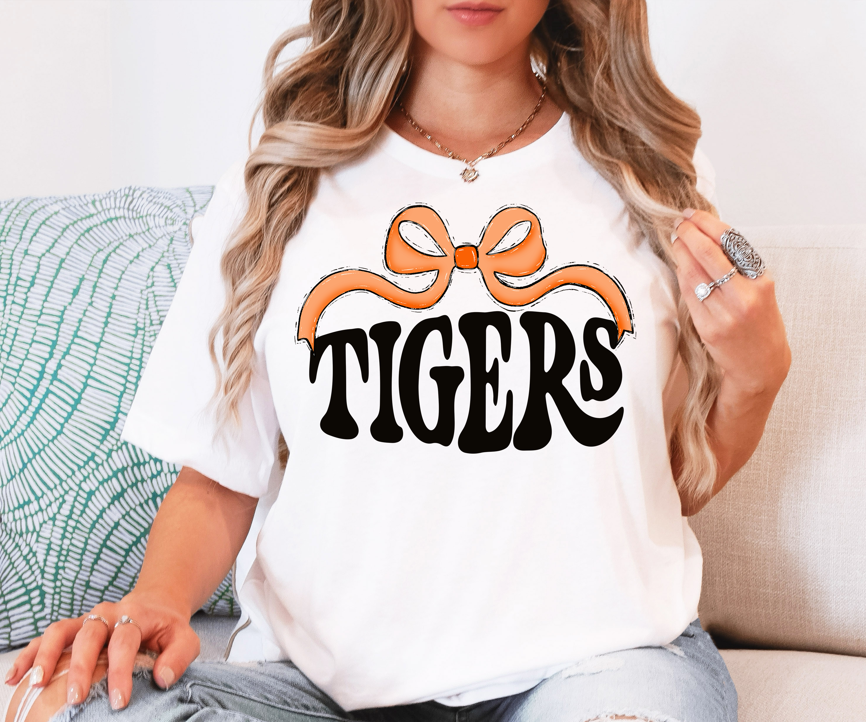 Tigers Wide Ribbon DTF Print