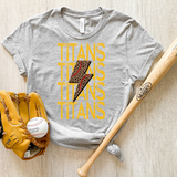 Titans Baseball Bolt DTF Print