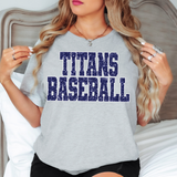 Titans Baseball Glitter Effect DTF Print