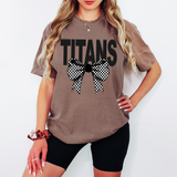 Titans Coquette Checker Bow DTF Print