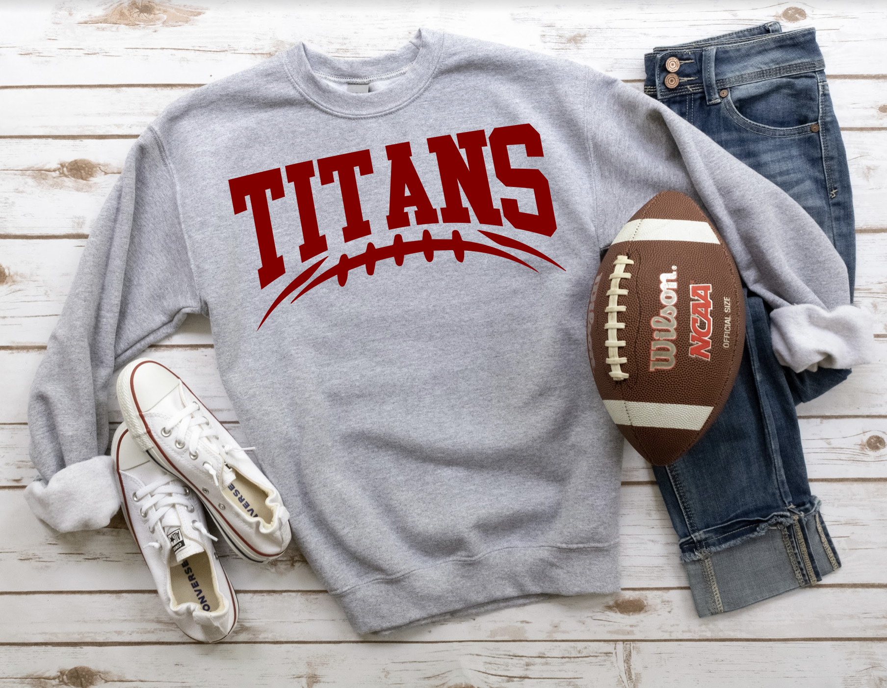 Titans Football Arched DTF Print