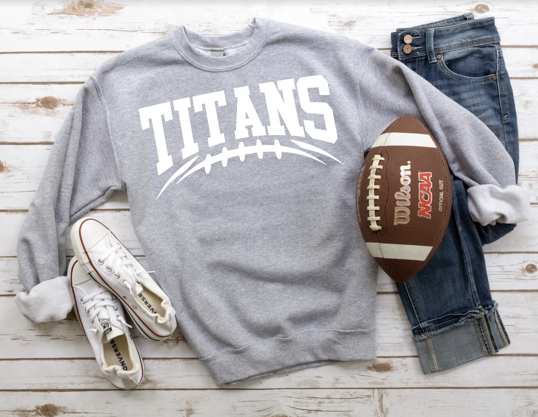 Titans Football Arched DTF Print