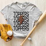 Toppers Baseball Bolt DTF Print
