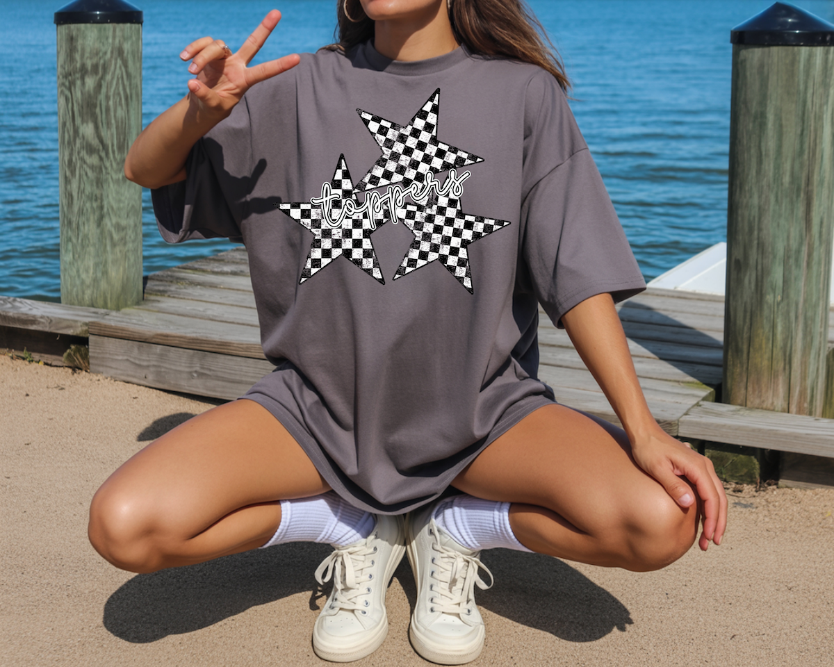 Toppers Checker Star Trio DTF Print