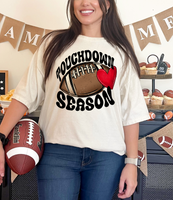 Touchdown Season Football With Heart DTF Print