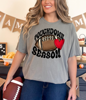 Touchdown Season Football With Heart DTF Print