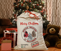 Personalized Tree Trio Santa Sack DTF Print