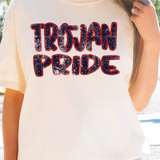 Grunge Trojan Pride DTF Print