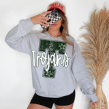 Trojans Stripes Varsity Team DTF Print