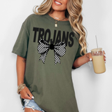 Trojans Coquette Checker Bow DTF Print