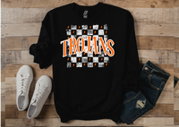 Trojans Checker DTF Print