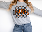 Trojans Checker DTF Print