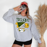 Trojans Football Retrocollage DTF Print