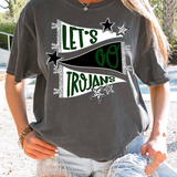 Trojans Lets Go Star Banner Trio DTF Print