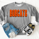 Bobcats Unisex Shadow Team Black and White DTF Print