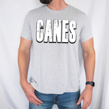 Canes Unisex Shadow Team Black and White DTF Print