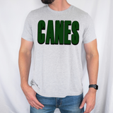 Canes Unisex Shadow Team Black and White DTF Print