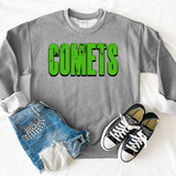 Comets Unisex Shadow Team Black and White DTF Print