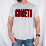 Comets Unisex Shadow Team Black and White DTF Print