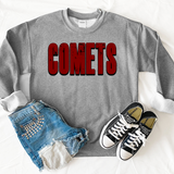 Comets Unisex Shadow Team Black and White DTF Print