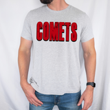 Comets Unisex Shadow Team Black and White DTF Print