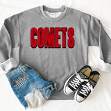 Comets Unisex Shadow Team Black and White DTF Print