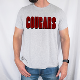 Cougars Unisex Shadow Team Black and White DTF Print