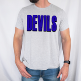 Devils Unisex Shadow Team Black and White DTF Print