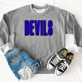 Devils Unisex Shadow Team Black and White DTF Print