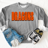 Dragons Unisex Shadow Team Black and White DTF Print