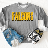 Falcons Unisex Shadow Team Black and White DTF Print
