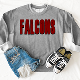 Falcons Unisex Shadow Team Black and White DTF Print