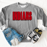 Indians Unisex Shadow Team Black and White DTF Print