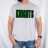 Knights Unisex Shadow Team Black and White DTF Print
