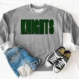 Knights Unisex Shadow Team Black and White DTF Print