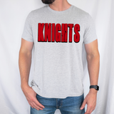 Knights Unisex Shadow Team Black and White DTF Print