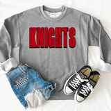 Knights Unisex Shadow Team Black and White DTF Print