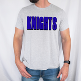 Knights Unisex Shadow Team Black and White DTF Print