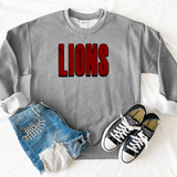 Lions Unisex Shadow Team Black and White DTF Print